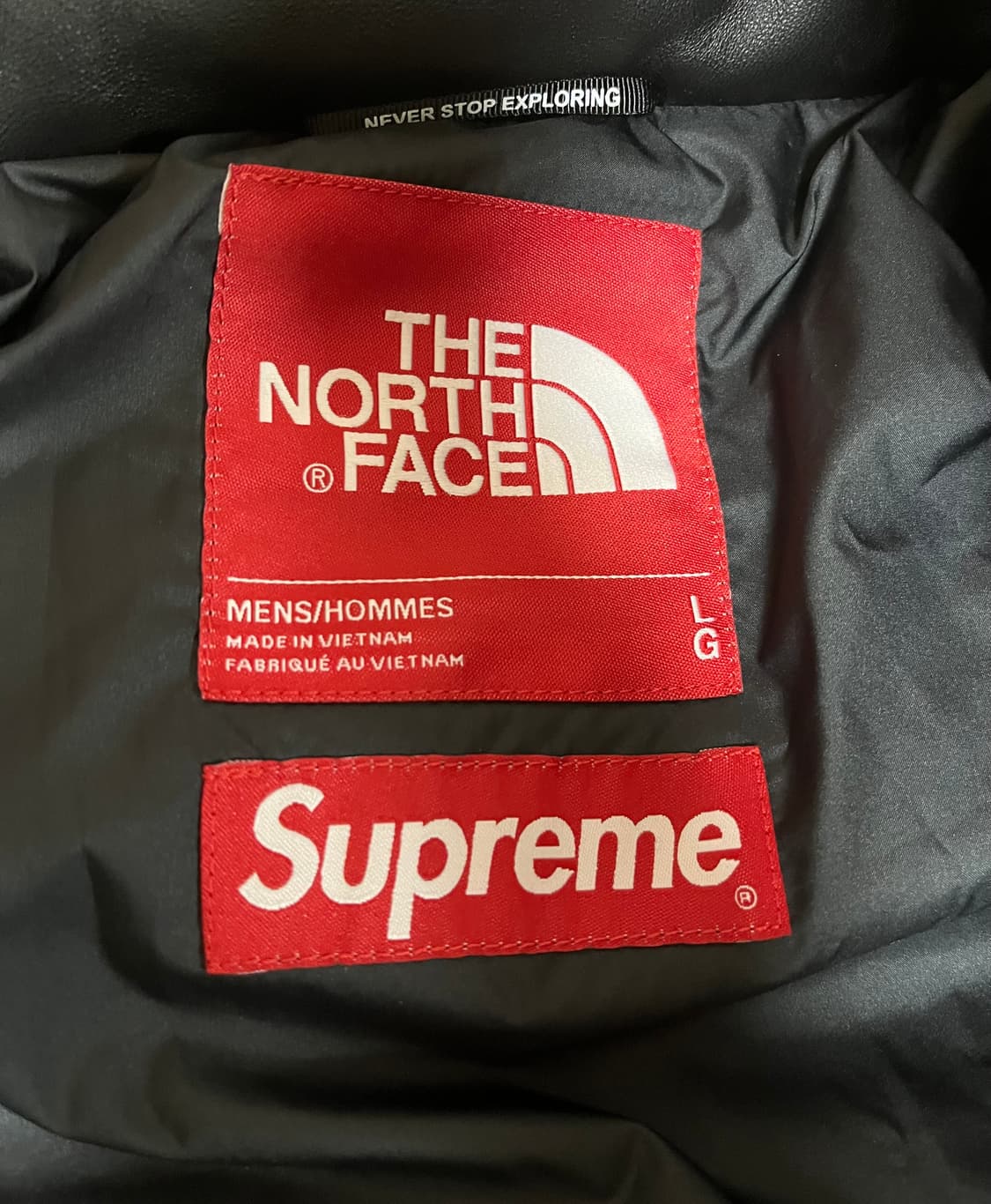 슈프림 노스페이스 레더 눕시 L 상품이미지4