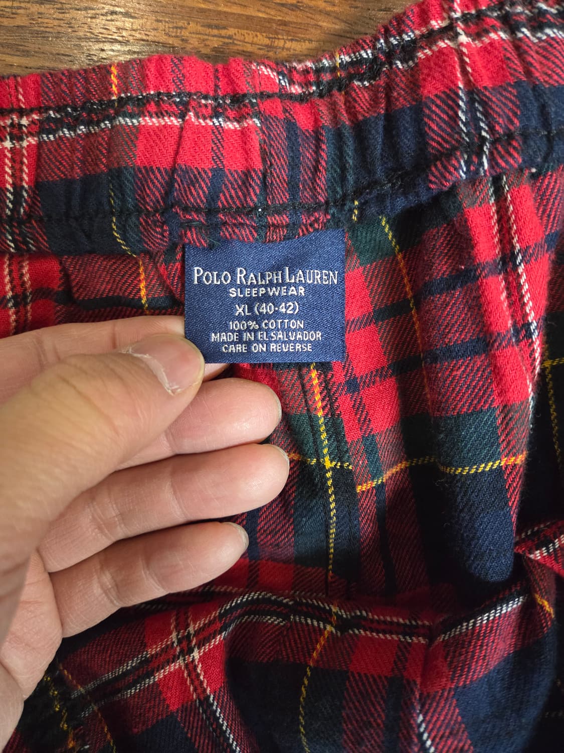 폴로랄프로렌 플란넬 울 체크 파자마 팬츠 xxl 상품이미지5