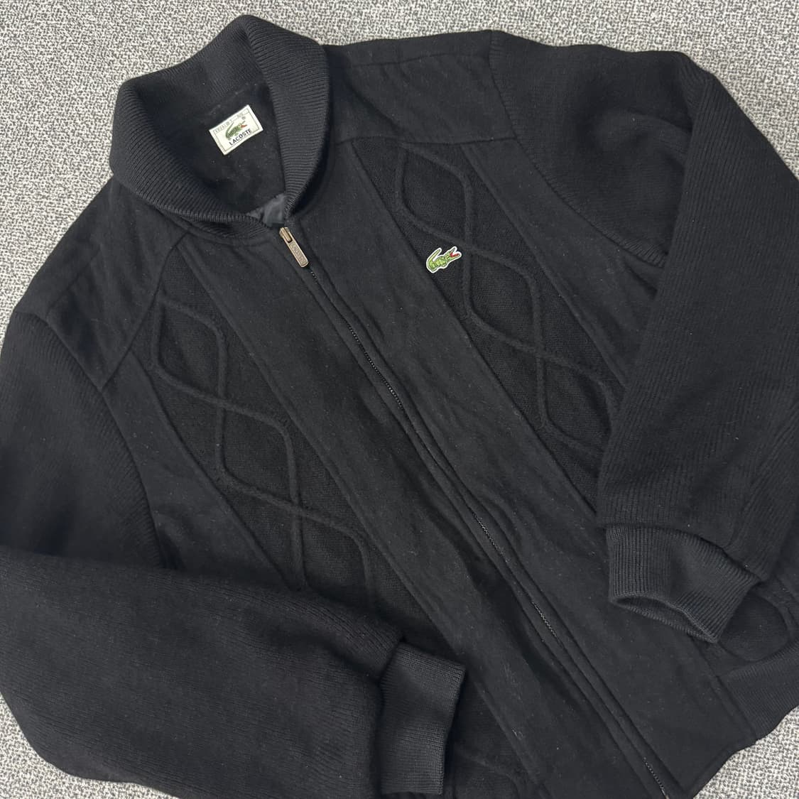 라코스테 숄카라 니트 블루종 자켓 상품이미지2