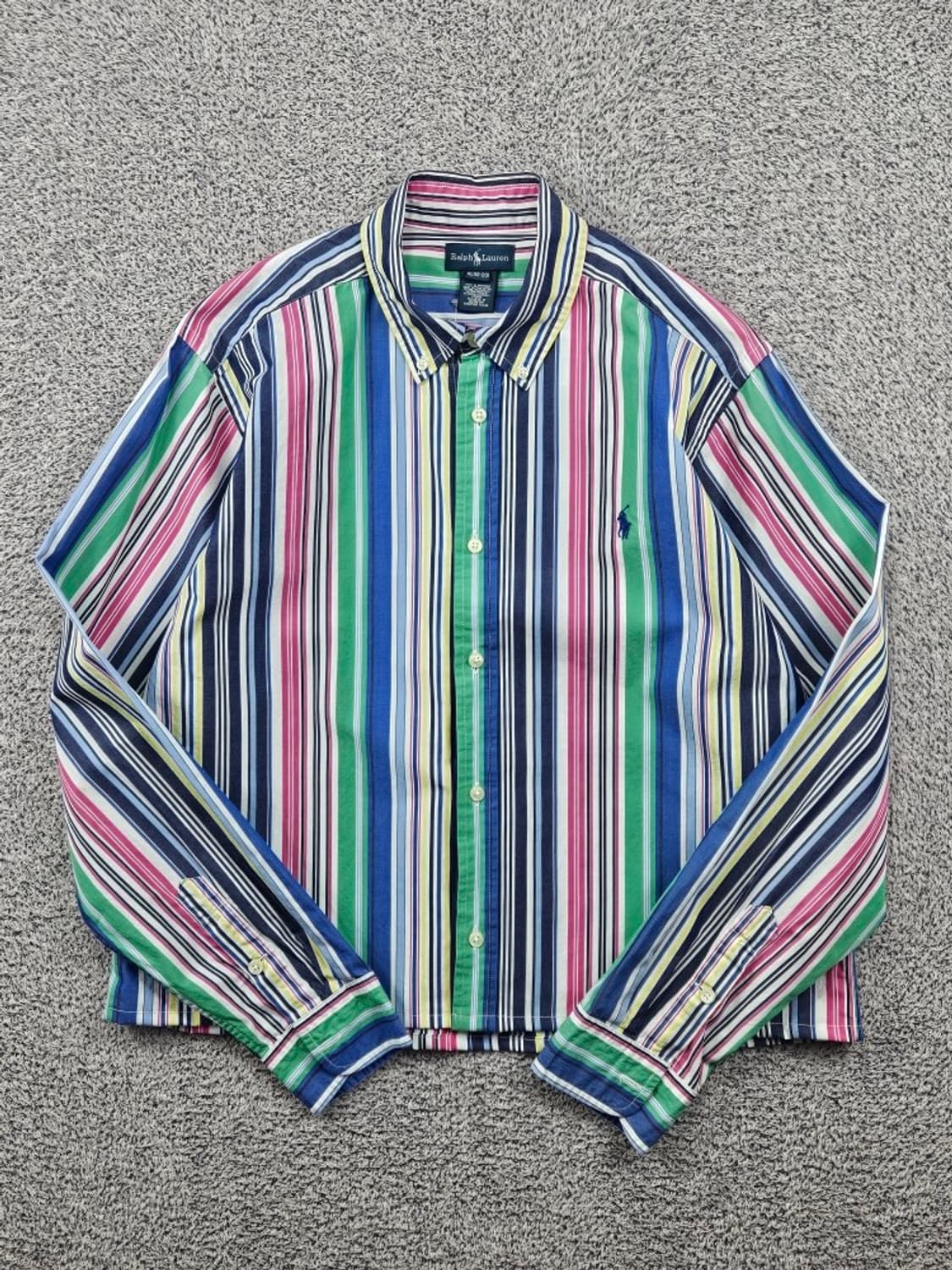 폴로랄프로렌 크롭 커스텀 멀티 스트라이프 셔츠 ( XL ) / 11666 상품이미지2