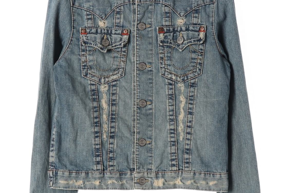 트루릴리전 지미 디스트레스드 스티치 데님 자켓 M 상품이미지4