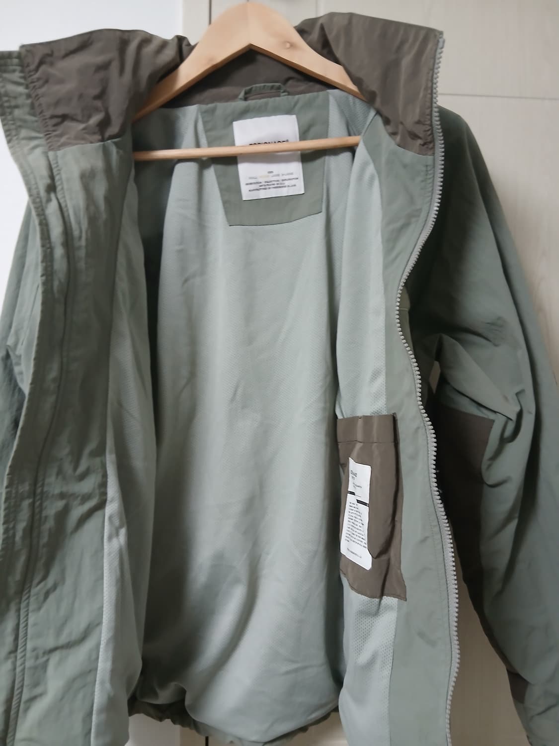 에스피오나지 baton warm up jacket olive grey 상품이미지4