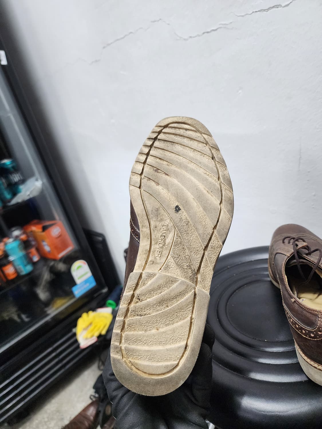 랜드로버 브라운 레더 윙팁 남성 구두 상품이미지8