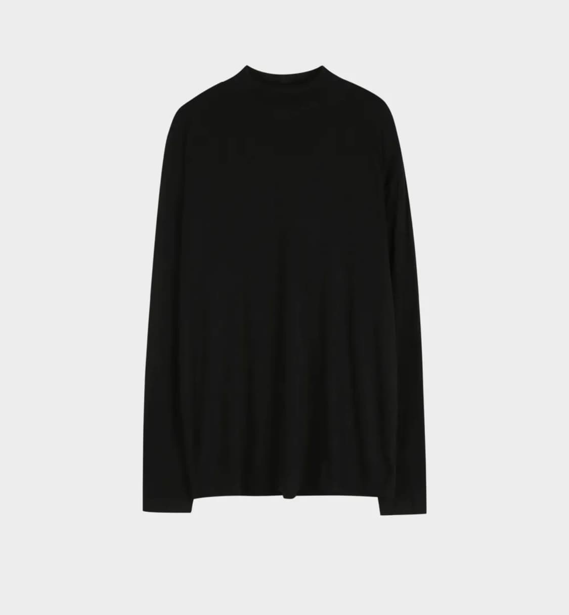 esn 하프 폴라 니트 티셔츠 블랙  상품이미지1