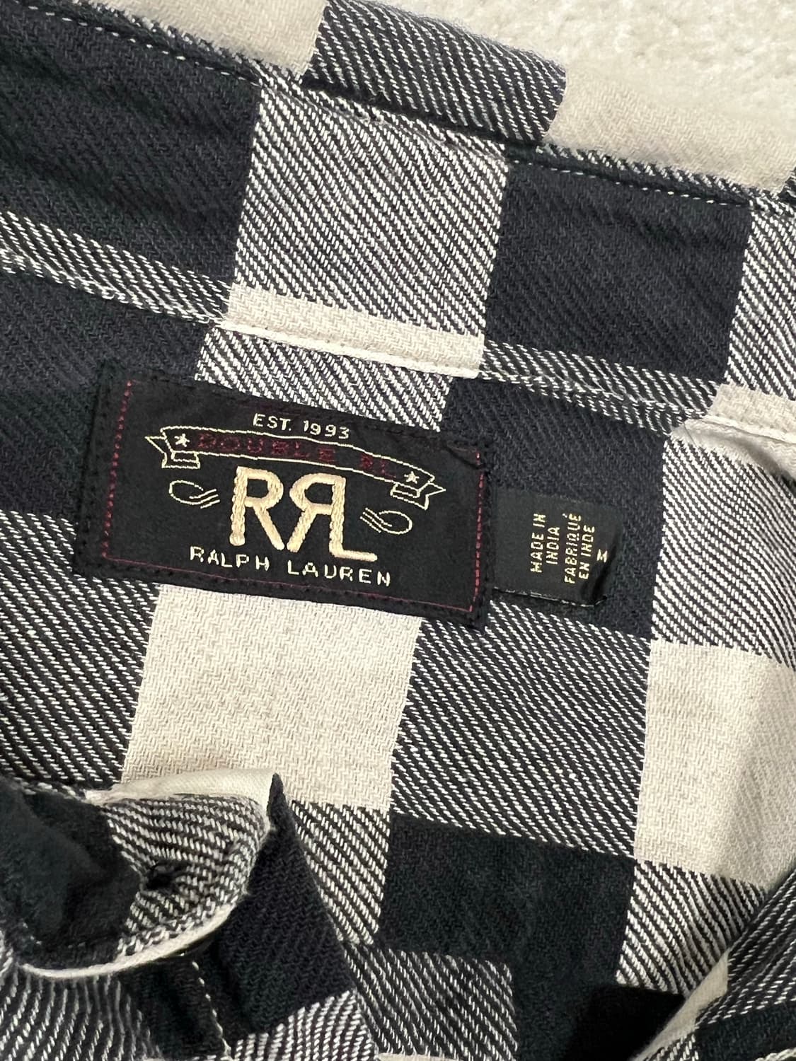 더블알엘 버팔로 체크 트윌 워크 셔츠 상품이미지3