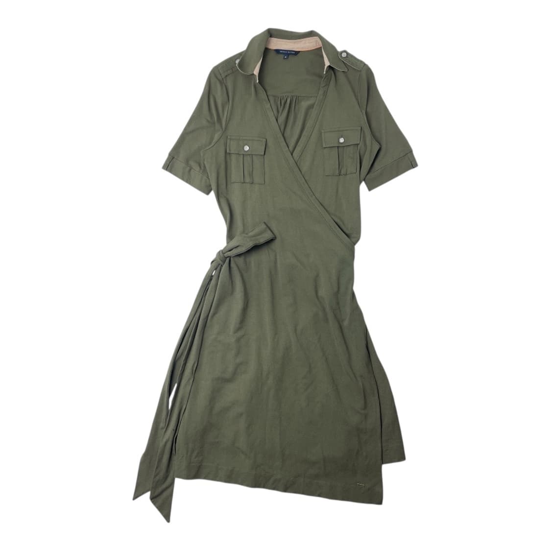 [중고] 타미힐피거 카키 랩 반팔 원피스 상품이미지1