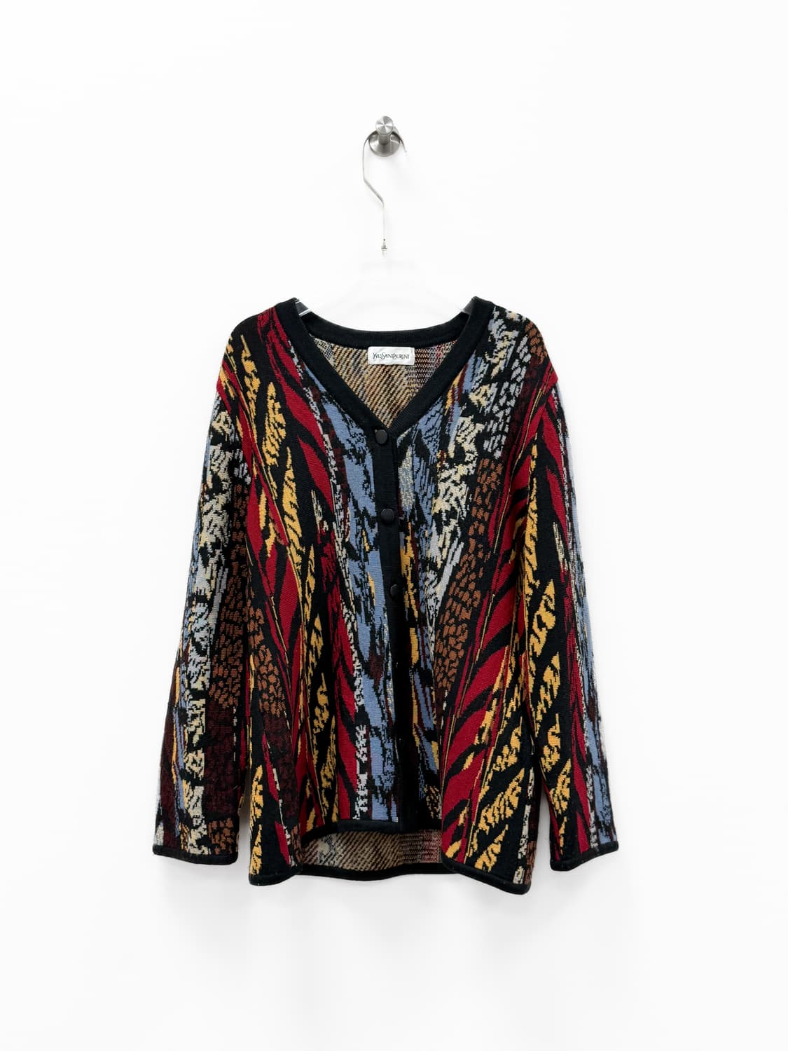 입생로랑 아카이브 멀티 컬러 자카드 니트 가디건 상품이미지1