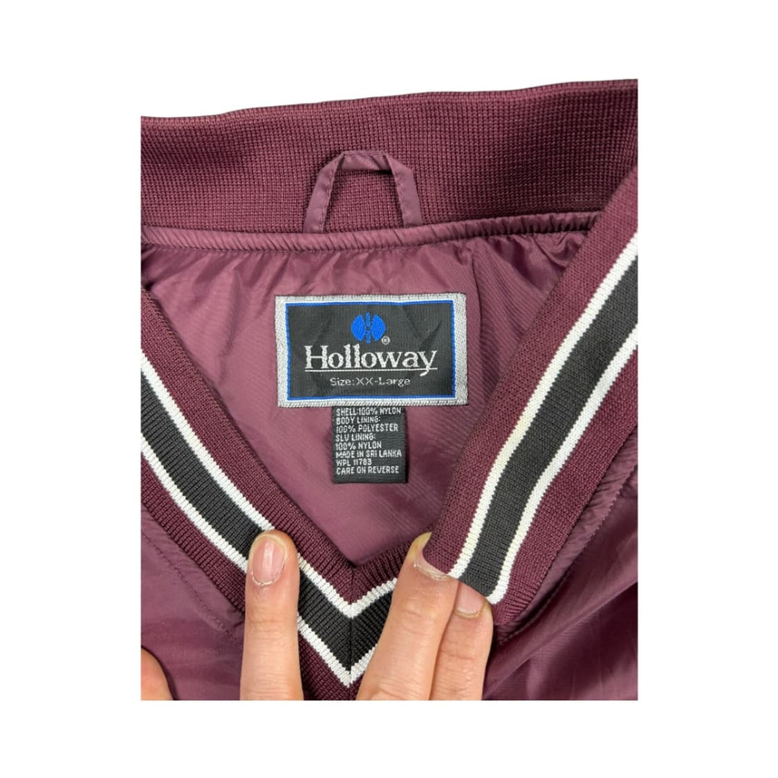 XXL) 할로웨이 버건디 스포츠 브이넥 풀오버 TM-031 상품이미지3