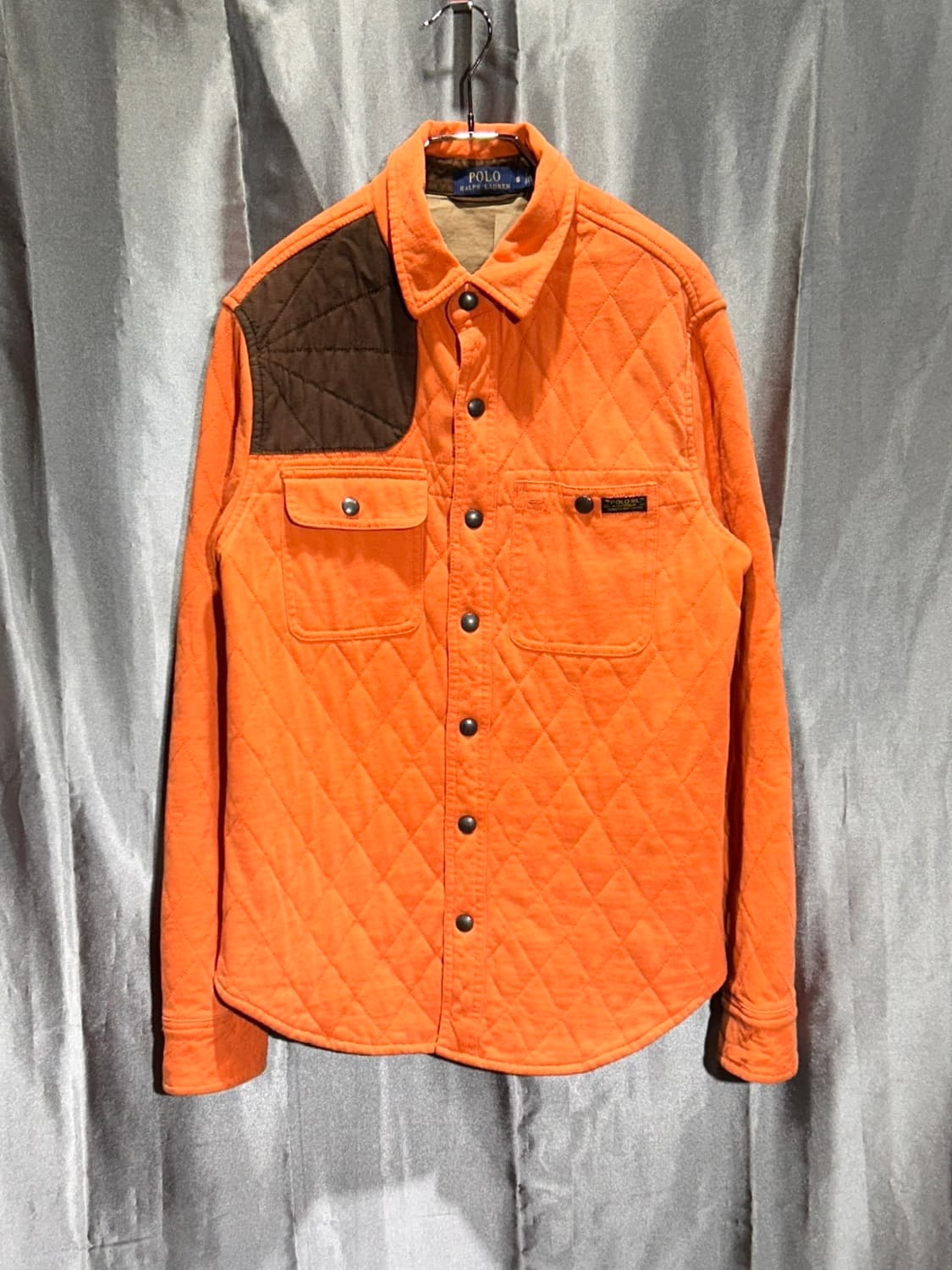 S 폴로랄프로렌 투포켓 퀼팅 패치 오렌지 자켓 상품이미지2