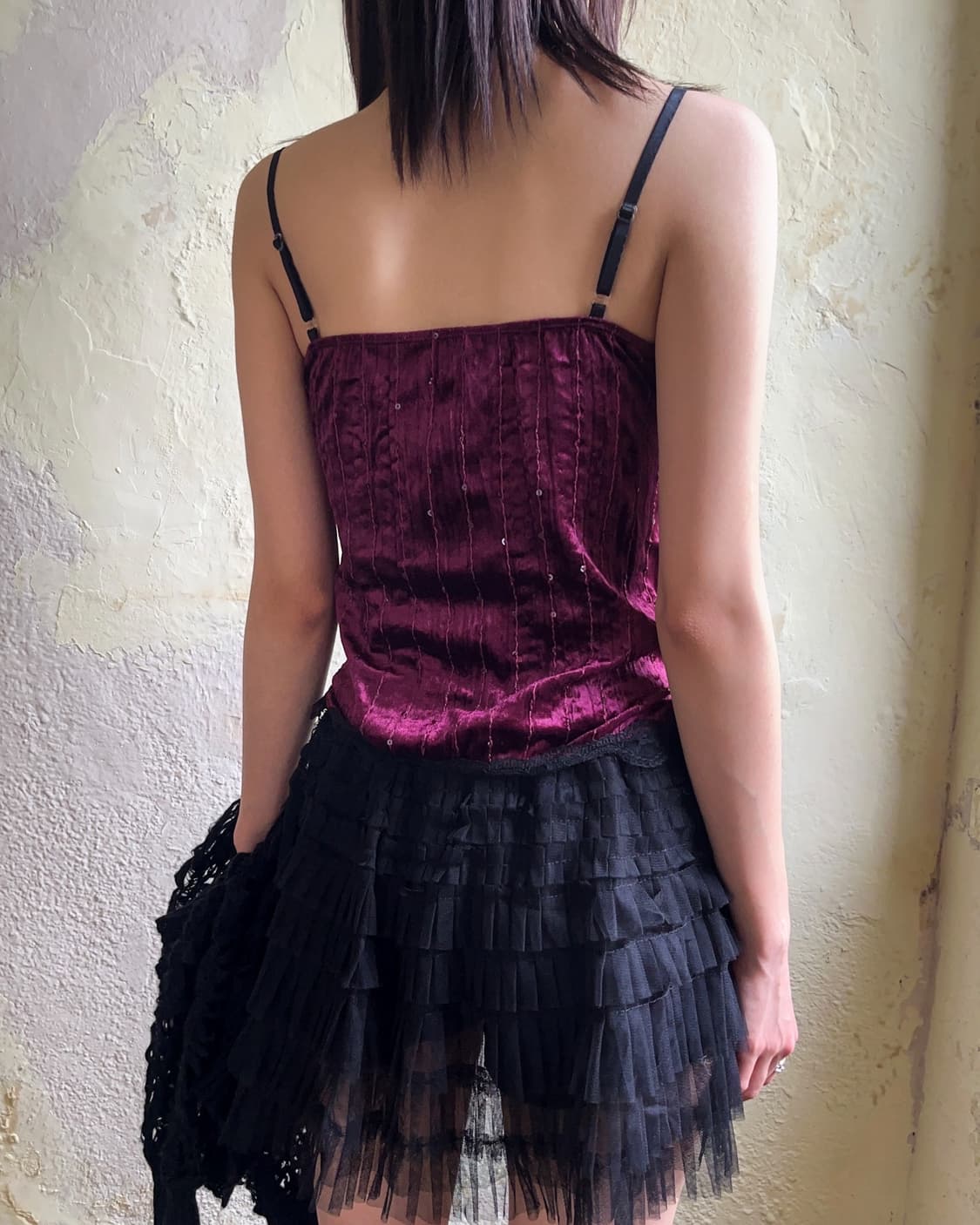 Purple velvet lace sleeveless 상품이미지6