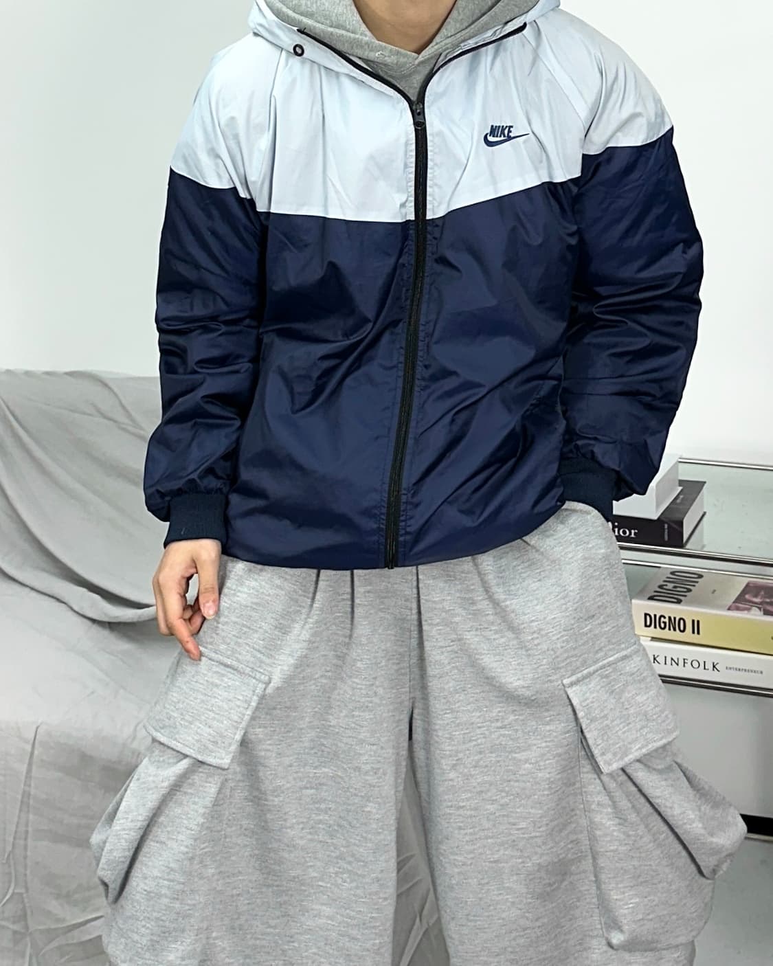 나이키 스카이블루 스우시 바람막이 2XL 상품이미지2