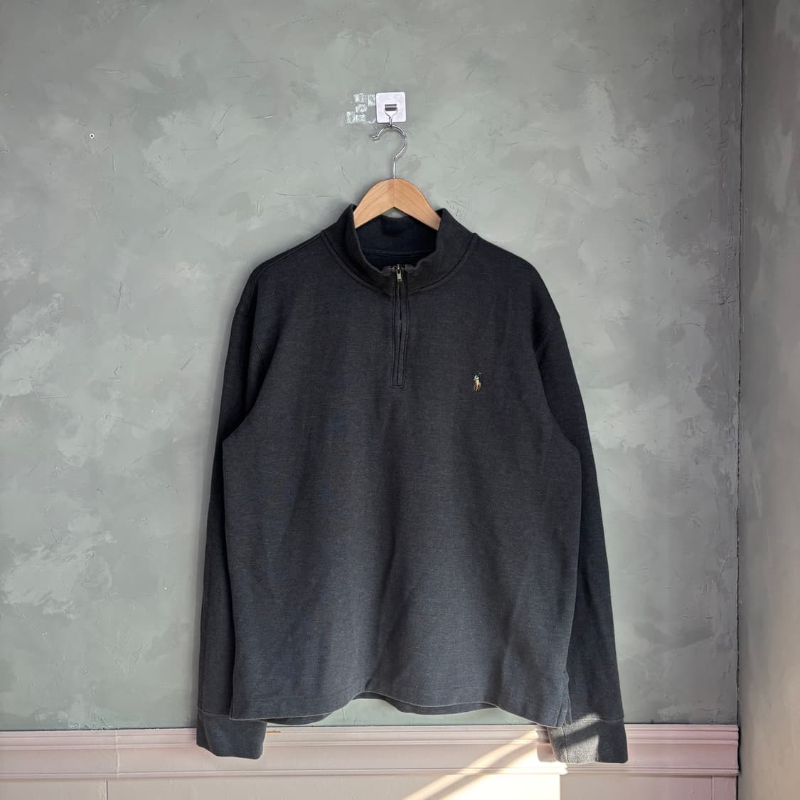 폴로 랄프로렌 반집업 니트 차콜 상품이미지1