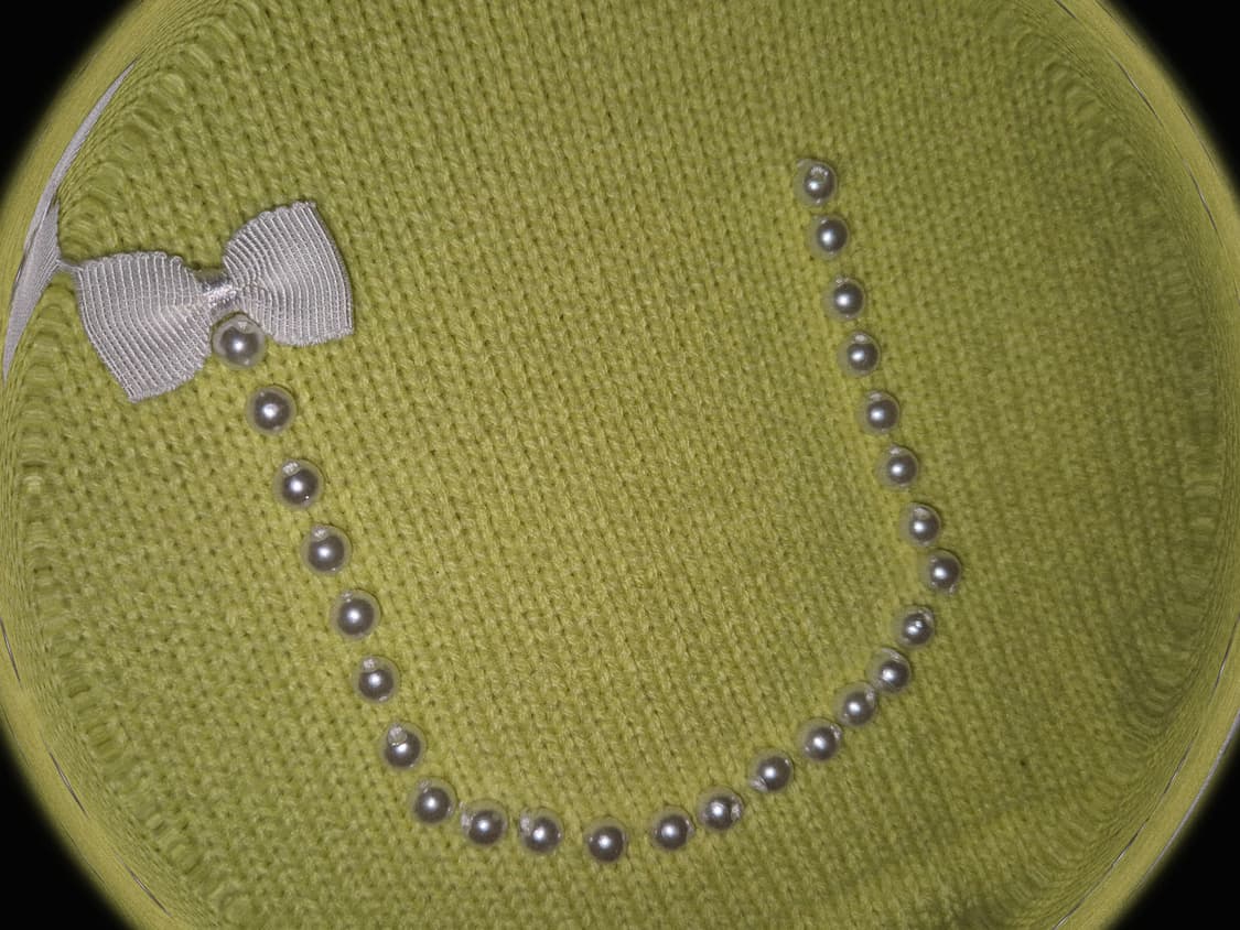 Vintage 02 lime Ribbon knit top 상품이미지2