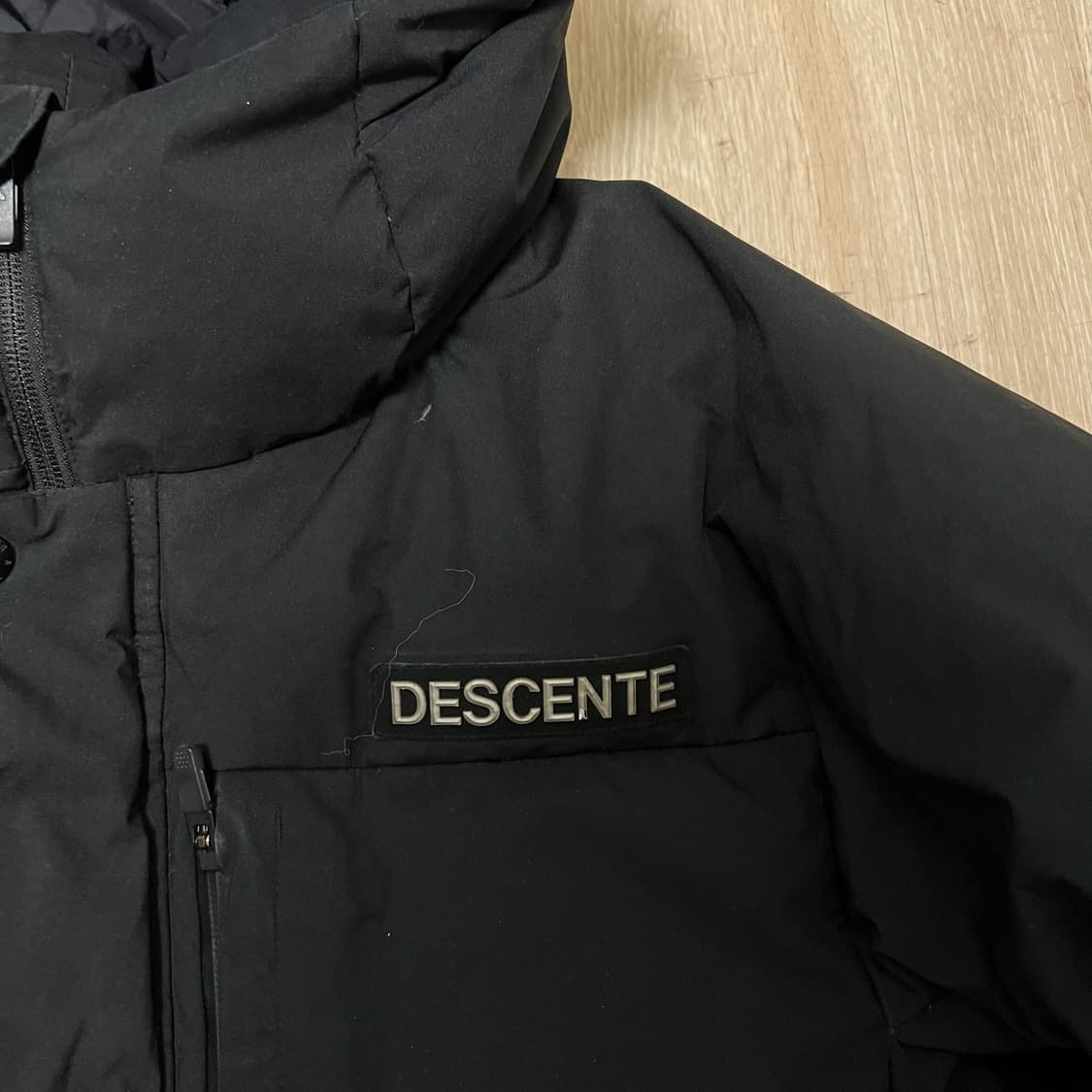 데상트 남성 히트나비 구스다운 후드 롱패딩 L/100  상품이미지3