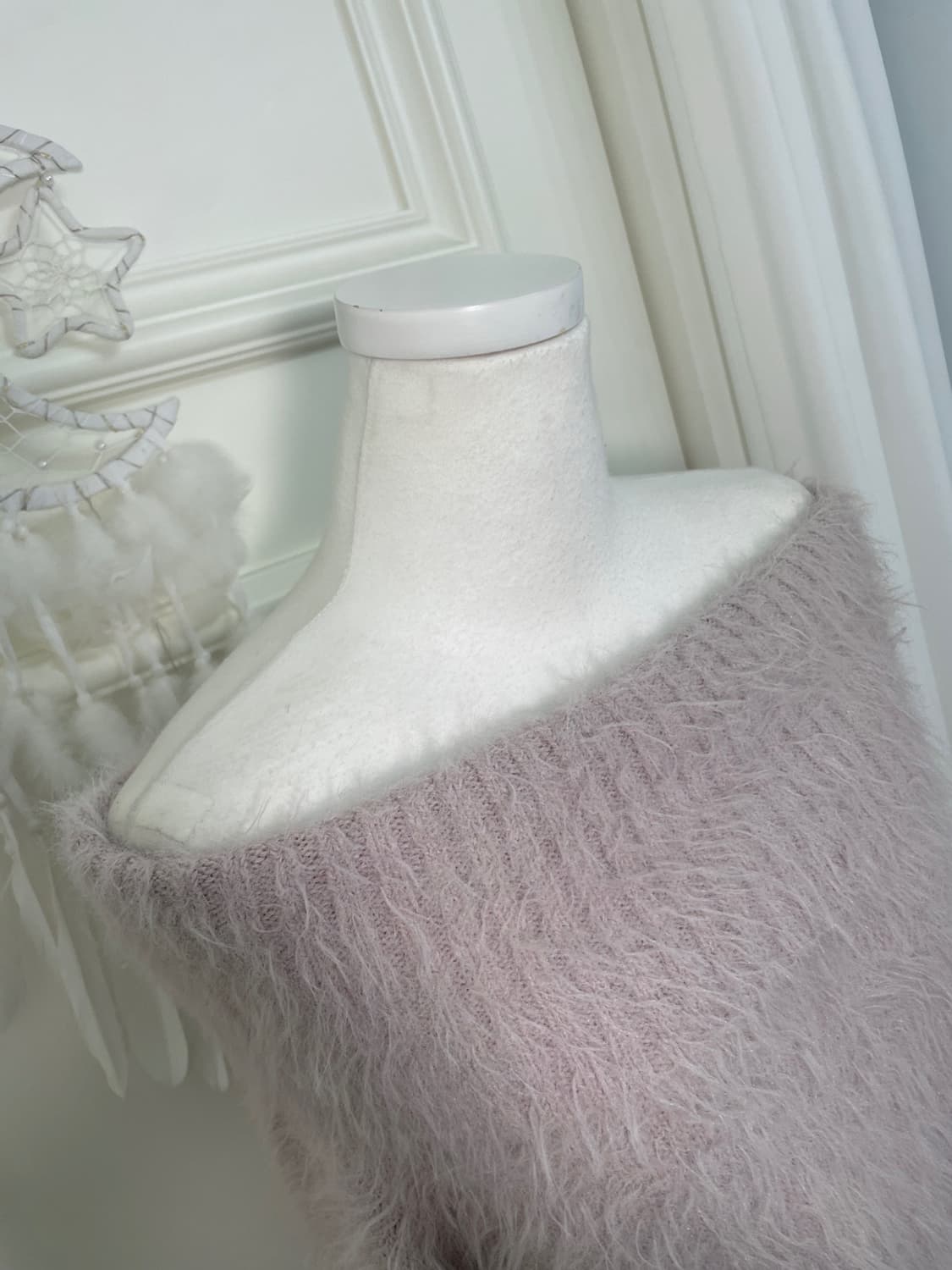 lavender shaggy off-shoulder basic sweat 상품이미지7