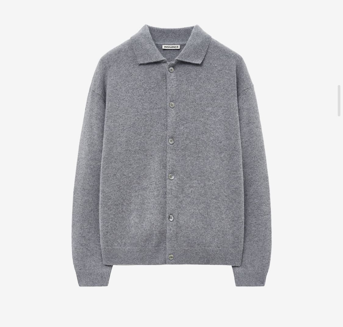 인사일런스 앙고라 믹스드 칼라 카디건 GREY L사이즈 상품이미지1