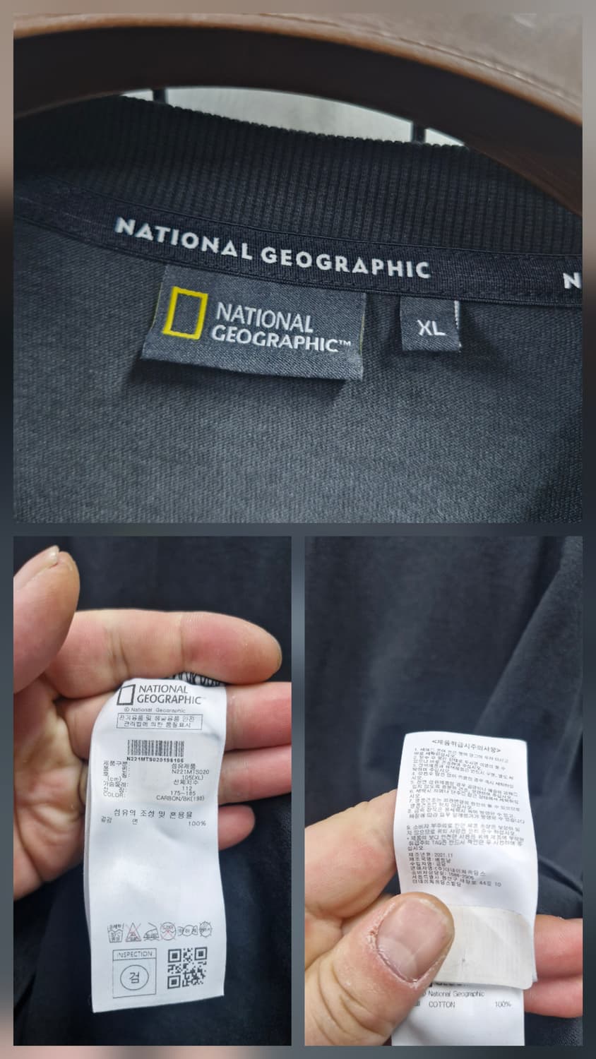 105XL 내셔널지오그래픽 소매포켓 오버핏 긴팔티. 상품이미지9