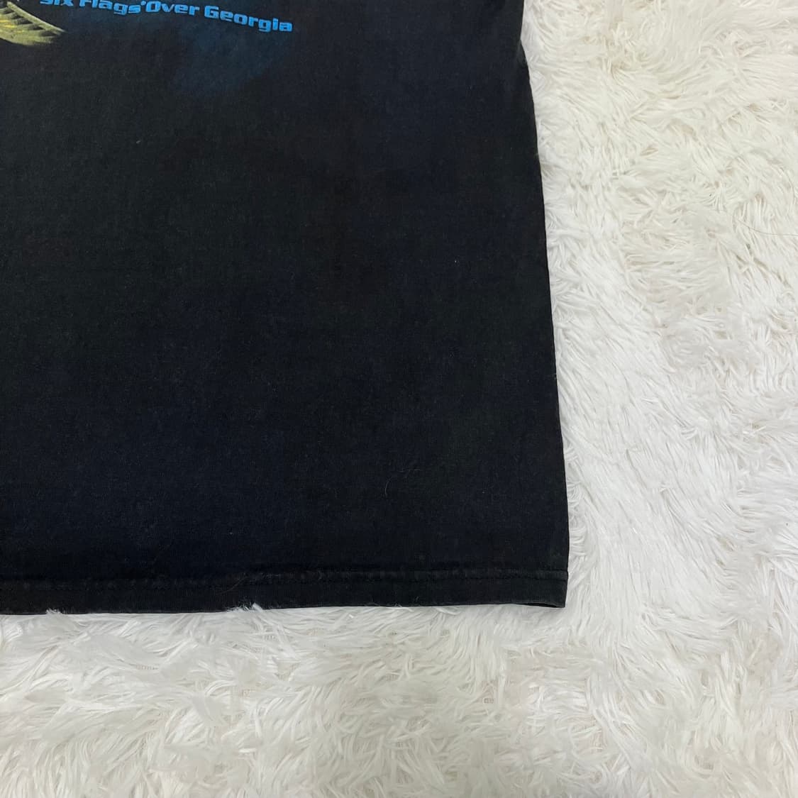 빈티지 블랙 식스플래그 프린팅 반팔 1006 힙합 스트릿 일본빈티지 상품이미지4