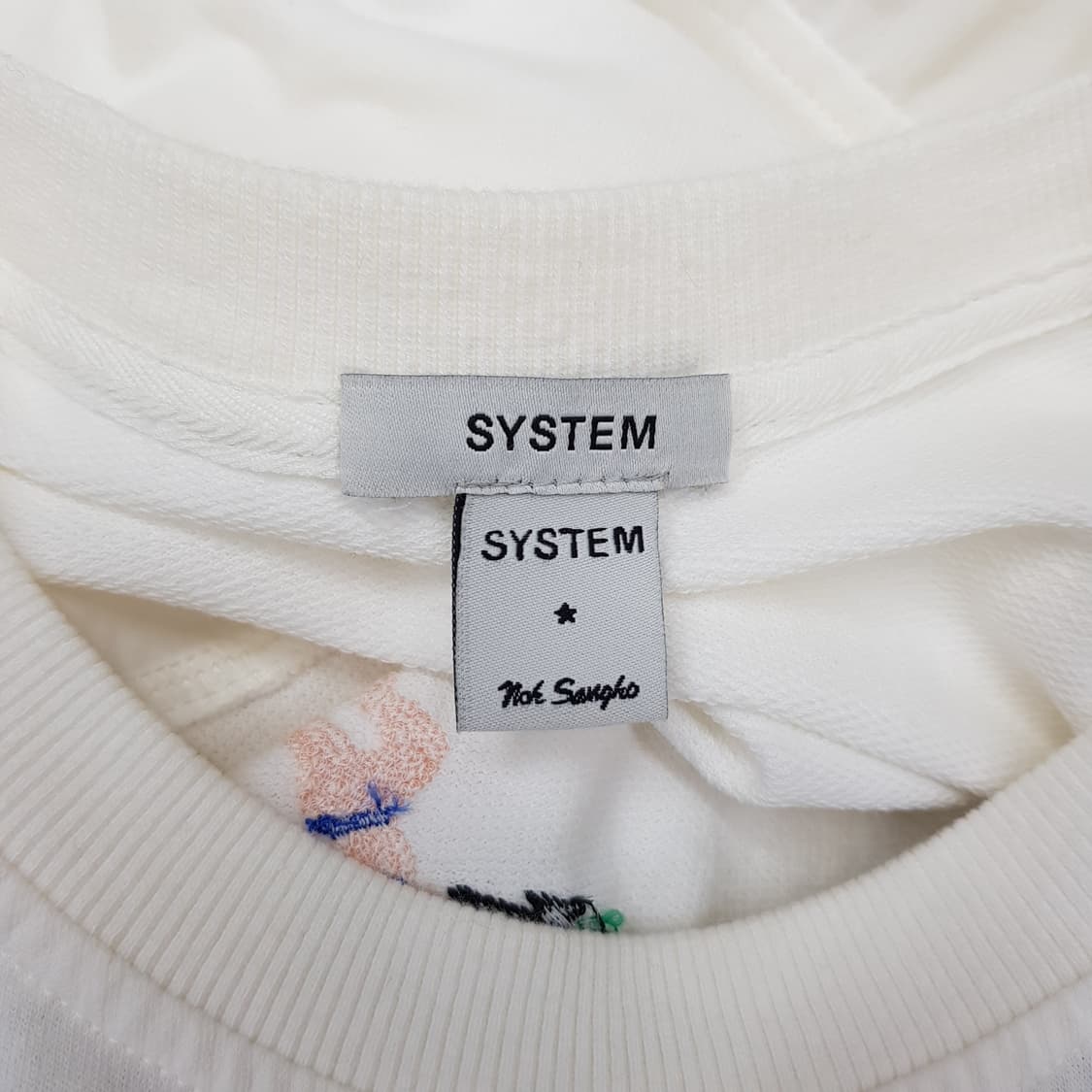 한섬 시스템 2021 자수 그래픽 루즈핏  티셔츠 F사이즈 상품이미지7