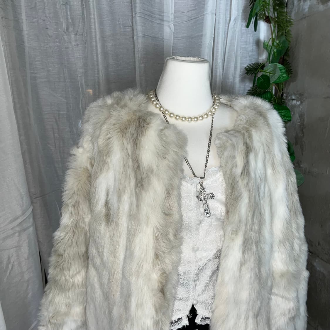 갸루 퍼 코트 자켓 상품이미지3