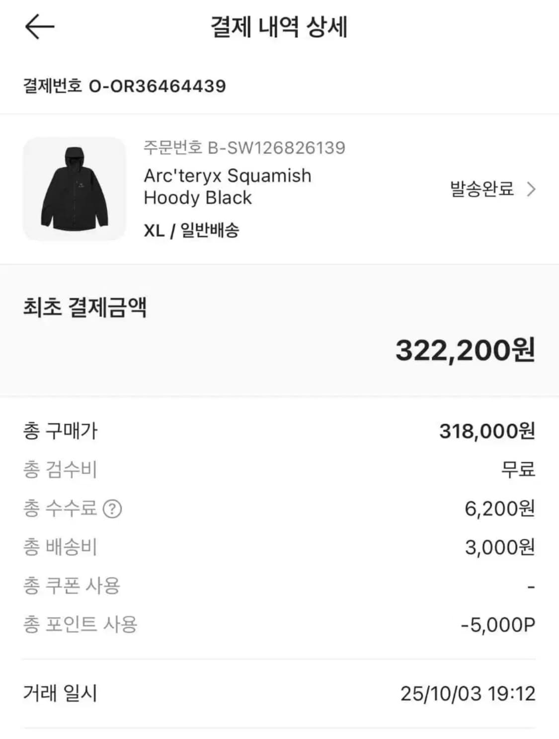 XL) 아크테릭스 스쿼미시 후드 블랙 상품이미지6