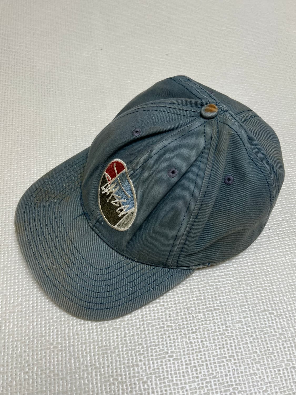 90s 빈티지 스투시 써클빅로고 볼캡 상품이미지2