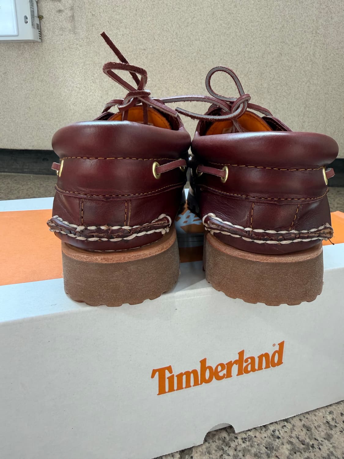 (새상품급) 팀버랜드 3아이 보트 슈즈 버건디 상품이미지3