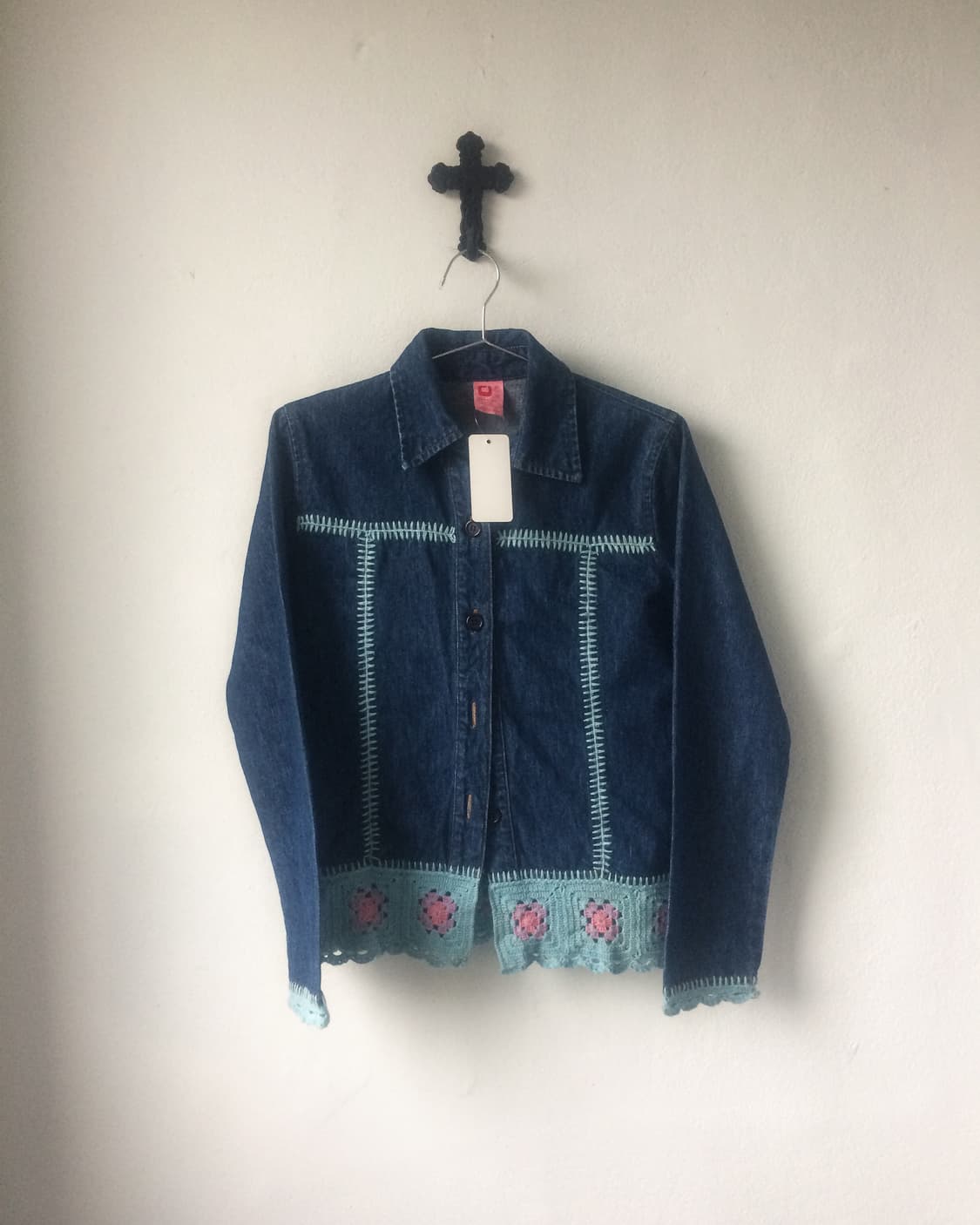 Crochet layered denim jacket 상품이미지2