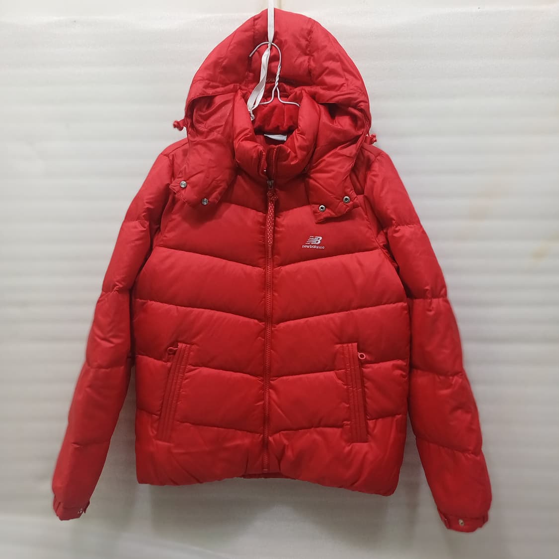 뉴발란스 오리털 다운 후드 패딩 자켓 여성 여유 S 레드 사랑봉봉 상품이미지1