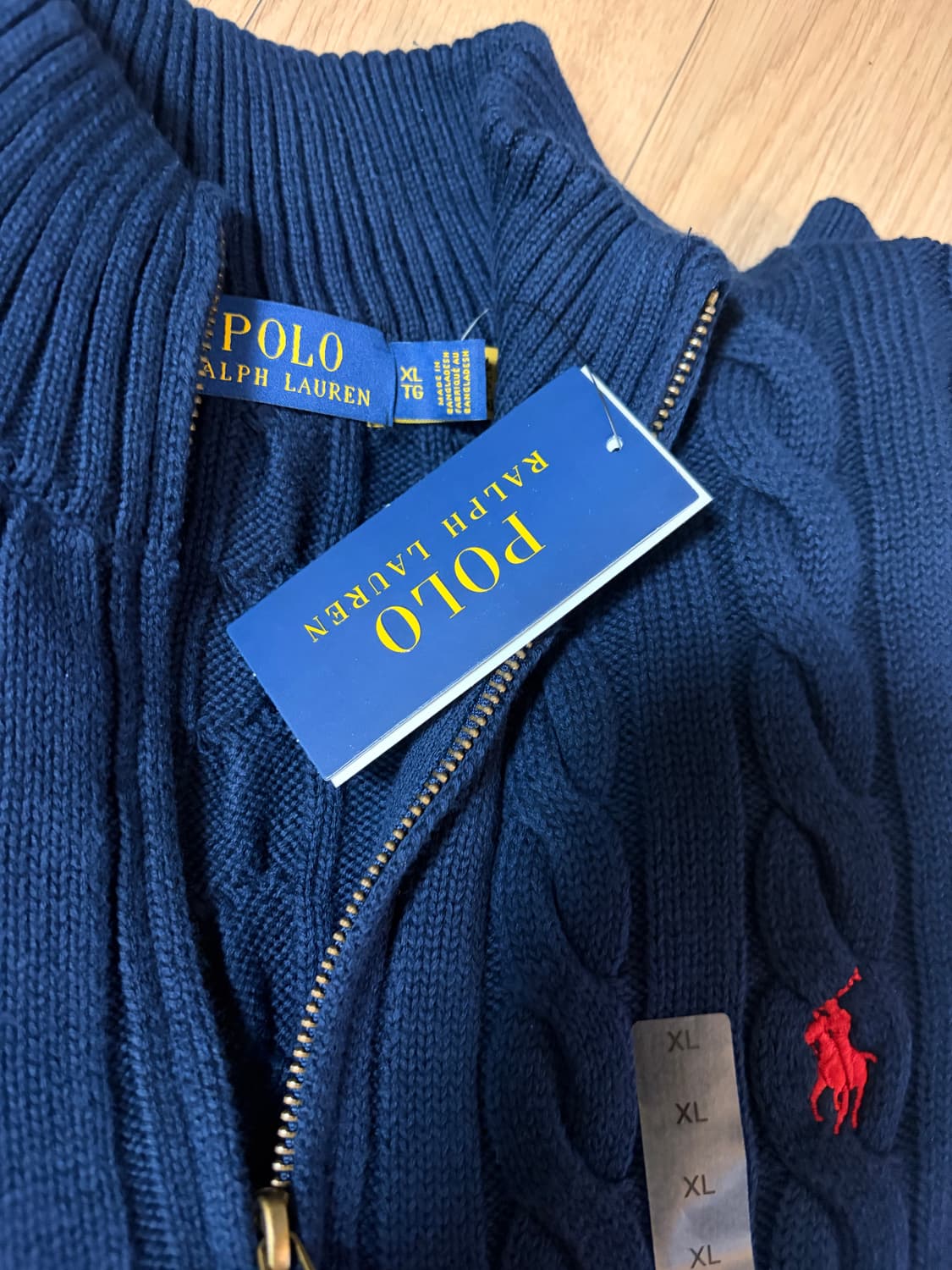 폴로 꽈배기 반집업 L,XL 새상품  상품이미지3