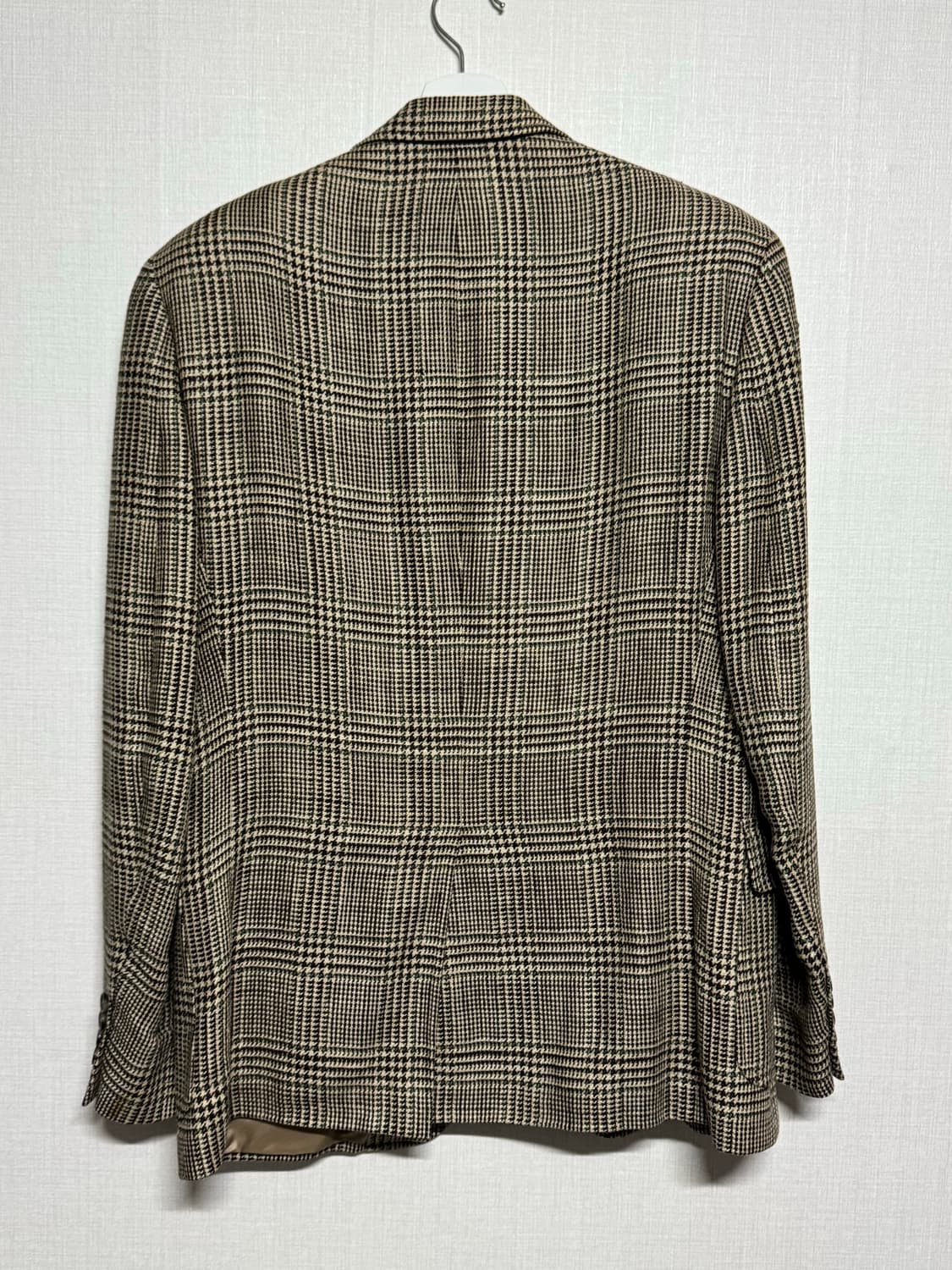 폴로 랄프로렌 럭비 라인 3버튼 체크 린넨 자켓 42R 105 상품이미지2