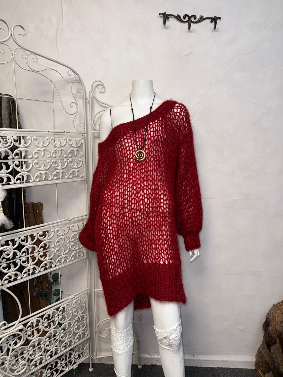 Hysteric Glamour red grunge net knit 상품이미지9