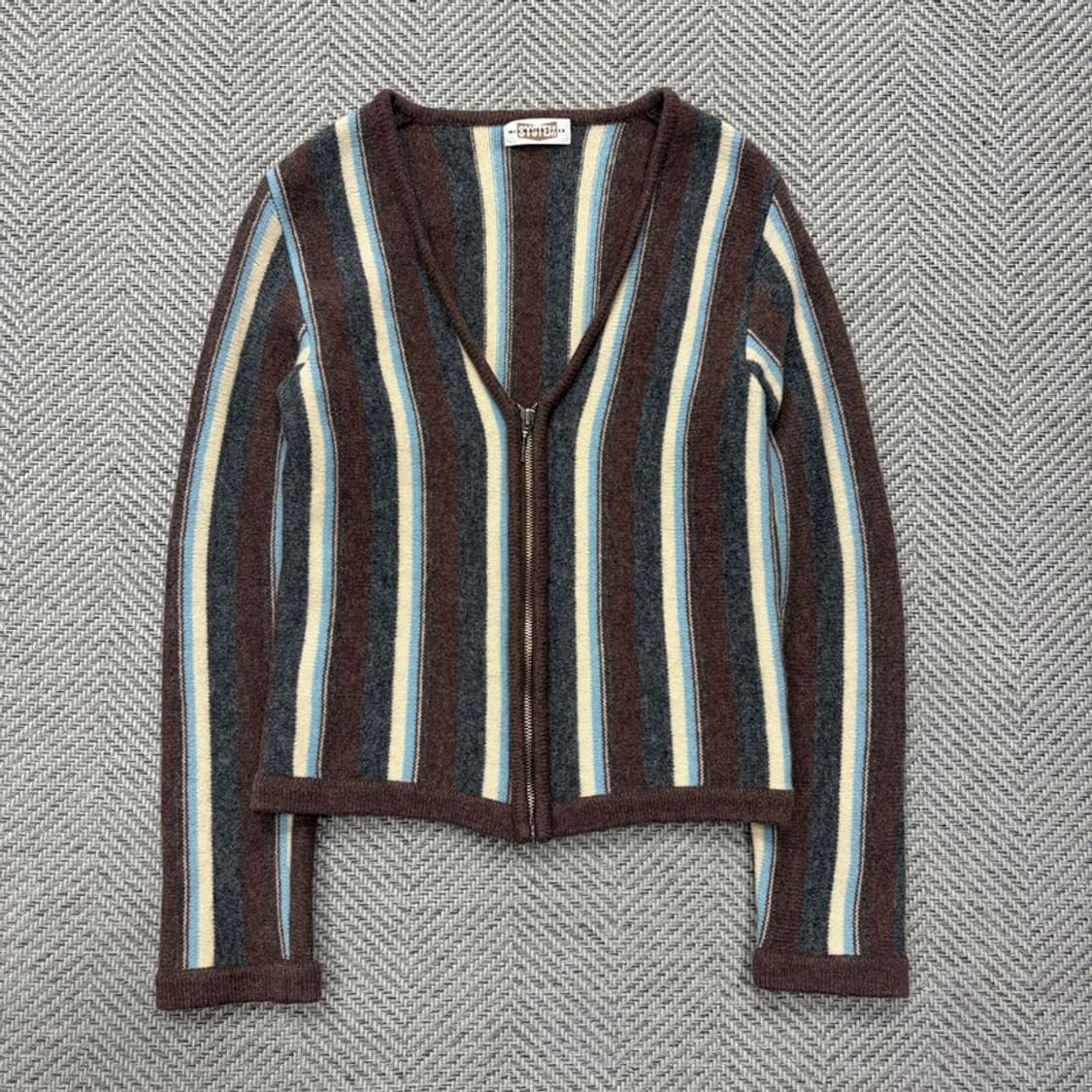 시스템 스트라이프 니트집업 v1920 상품이미지1