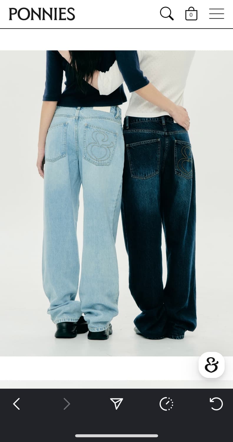 [Ponnies] 921 MID-RISE JEANS (INDIGO) S 상품이미지2