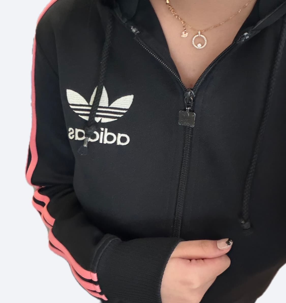 🩷아디다스 파이어버드 블핑 블랙 핑크 후드집업🩷 상품이미지3