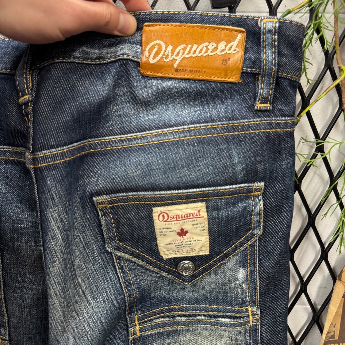 디스퀘어드2 디스트로이드 슬림 진 후면 패치 포인트 진청 상품이미지6