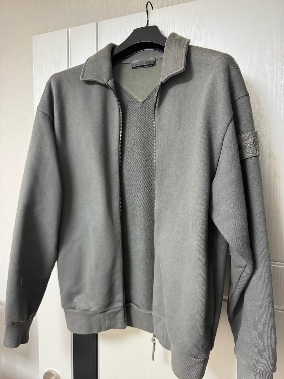 [L] 스톤아일랜드 고스트피스 코튼 저지 집업 자켓 상품이미지1