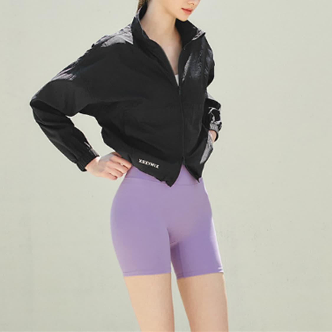 젝시믹스 스포츠 경량 크롭 숏 바람막이 점퍼 자켓  여성 M L 사랑봉봉 상품이미지2