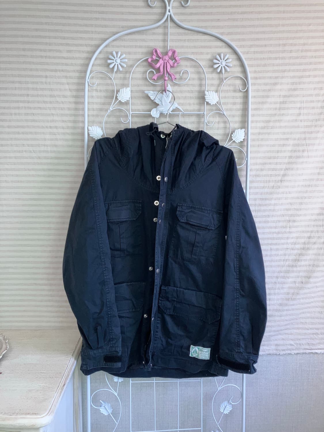 jpn vintage 블랙 후드 야상 집업 y2k 스트릿 갸루 펑키 일본 상품이미지1