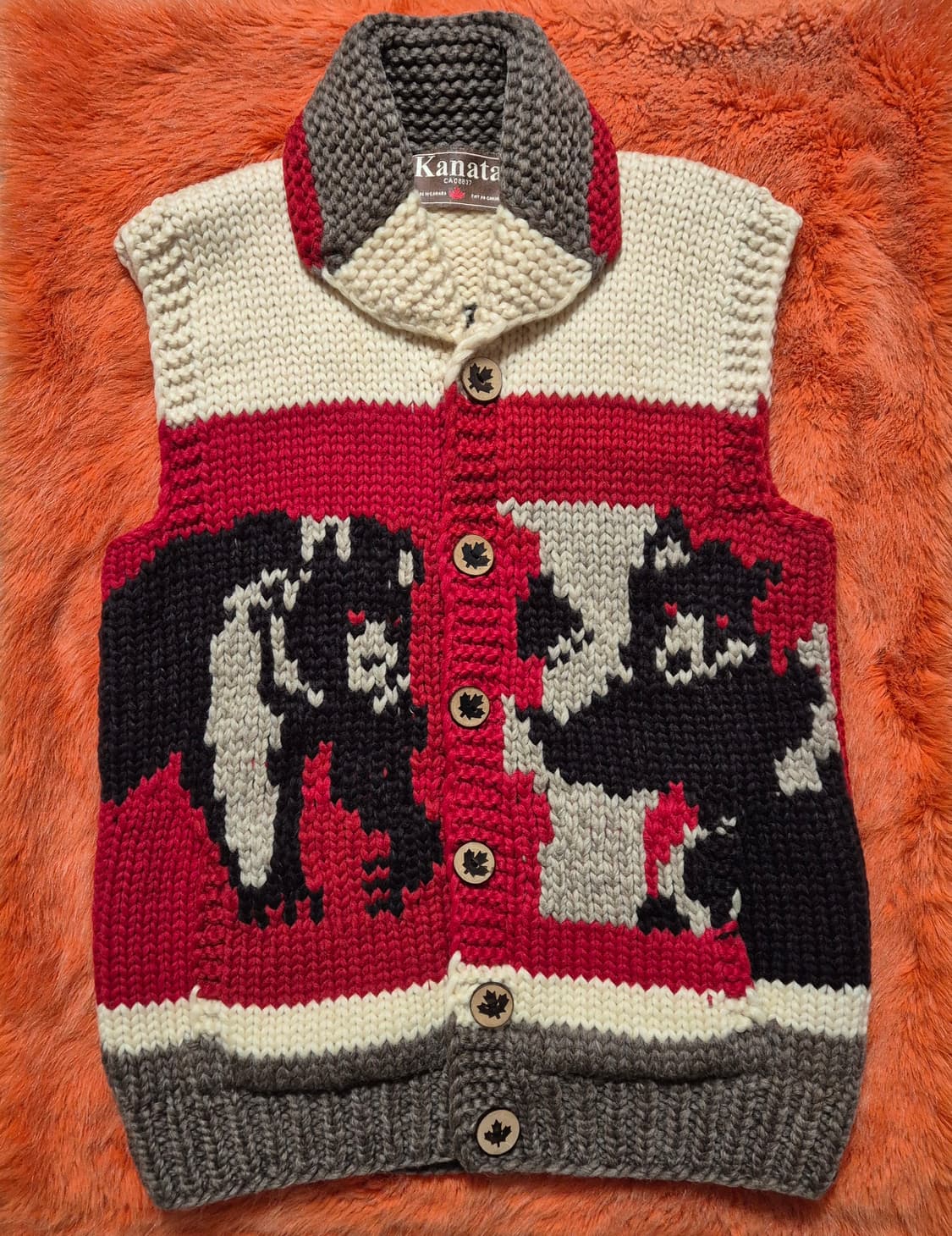 KANATA 카나타 코위찬 베스트 곰돌이 패턴 ML 상품이미지1