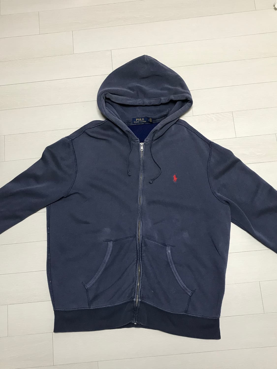 폴로 신형 후드집업 피그먼트 네이비 L사이즈 상품이미지2
