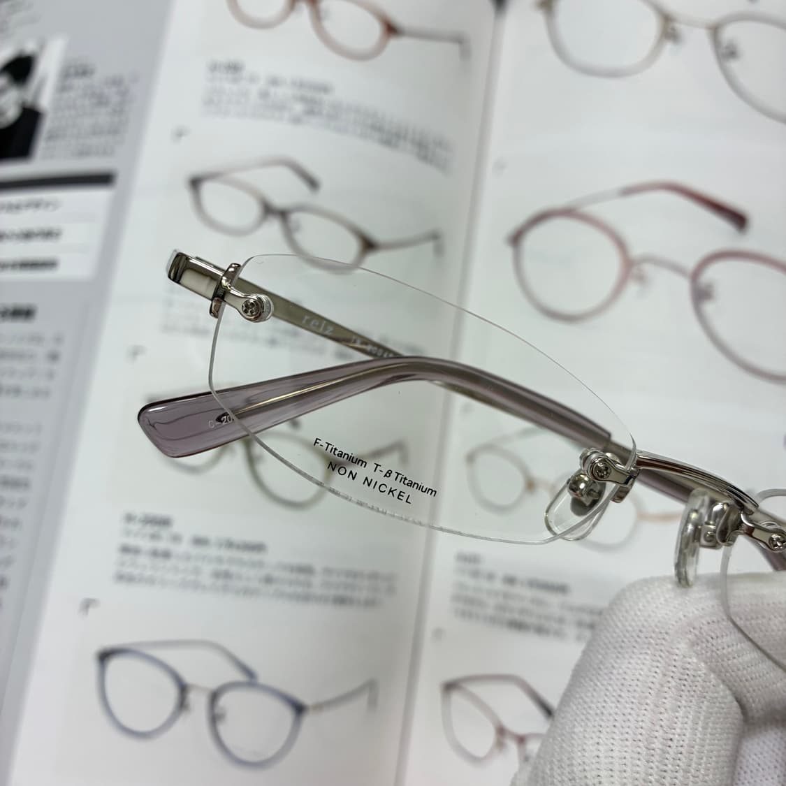 REIZ 무테 티타늄 실버 일본 안경 상품이미지3