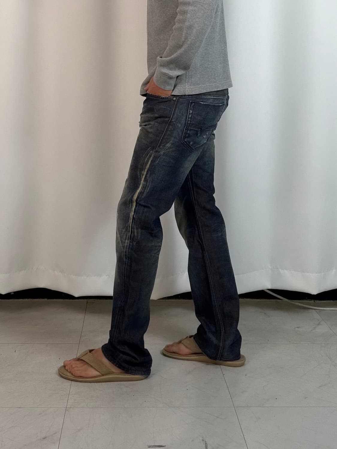a604) 30 디젤Diesel 더티 워싱 데님/청바지 상품이미지3