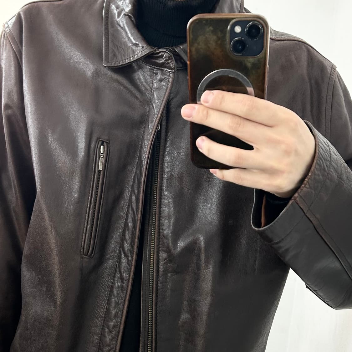 아르마니 익스체인지 소가죽 투웨이 쵸어 자켓 상품이미지3