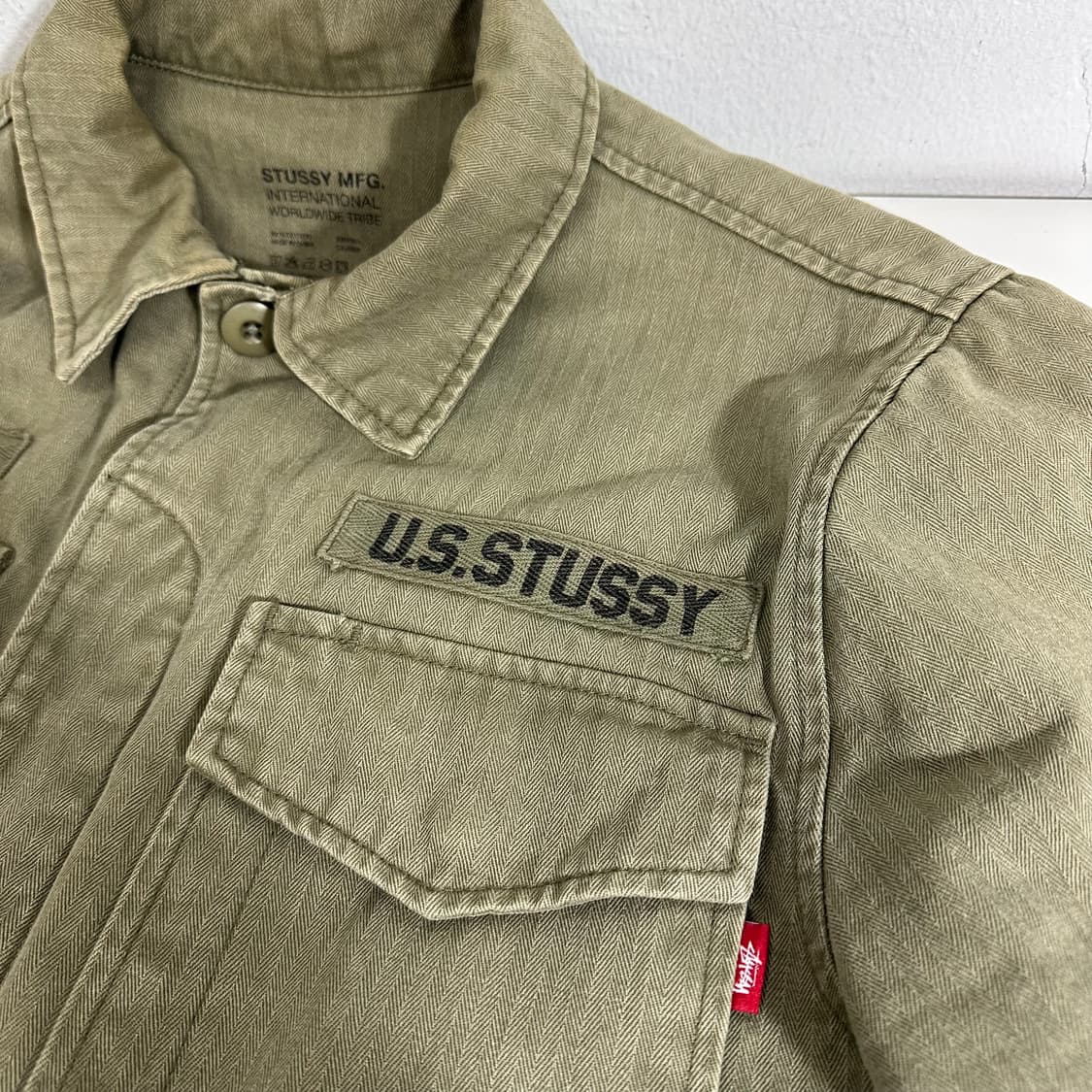 S 95 스투시 MFG 카키 네임택 필드자켓 상품이미지4