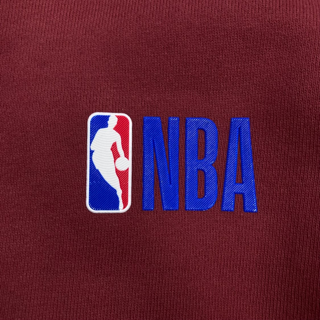 NBA 버건디 컬러 스몰 로고 후드티 상품이미지2