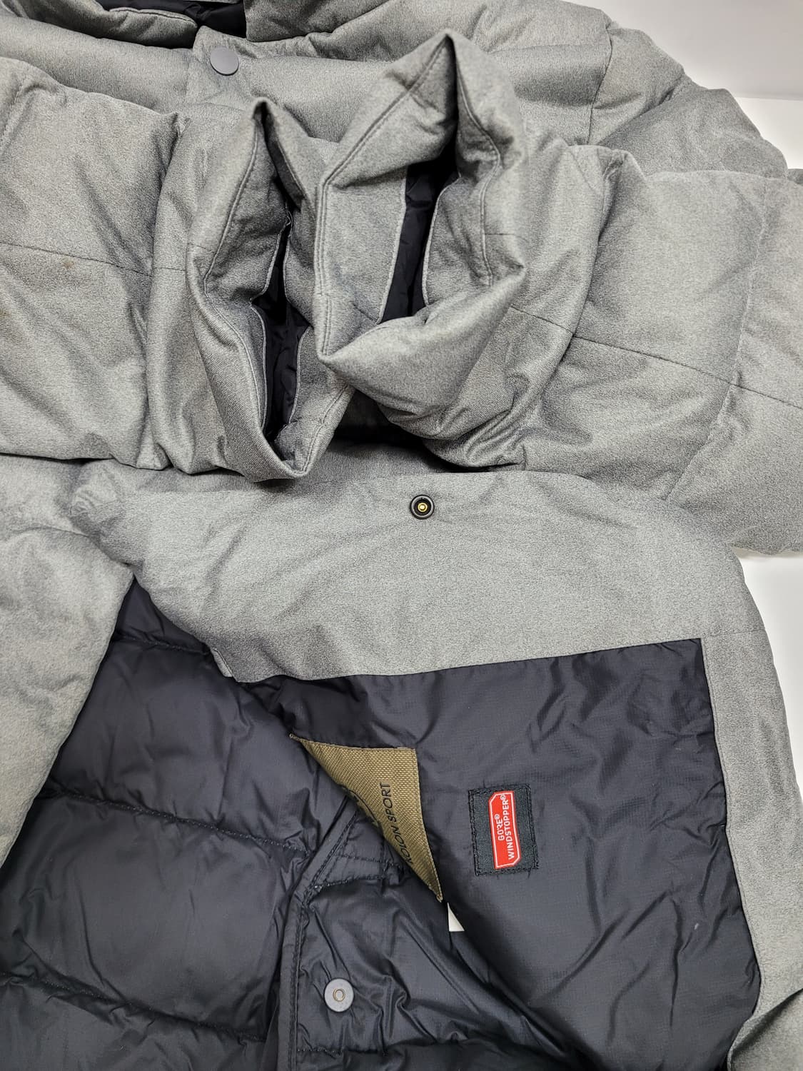 KOLON 코오롱 구스 다운 경량 패딩 자켓 / 남 100 그레이 상품이미지6