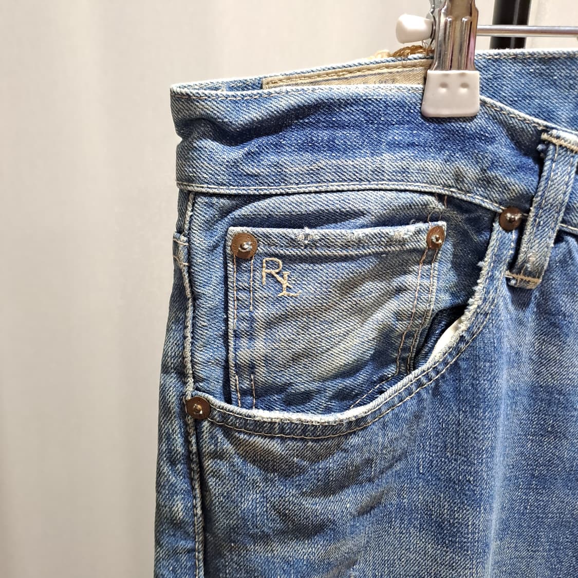 (택포) 폴로랄프로렌 리페어드 셀비지 데님 팬츠 34 B510 상품이미지3