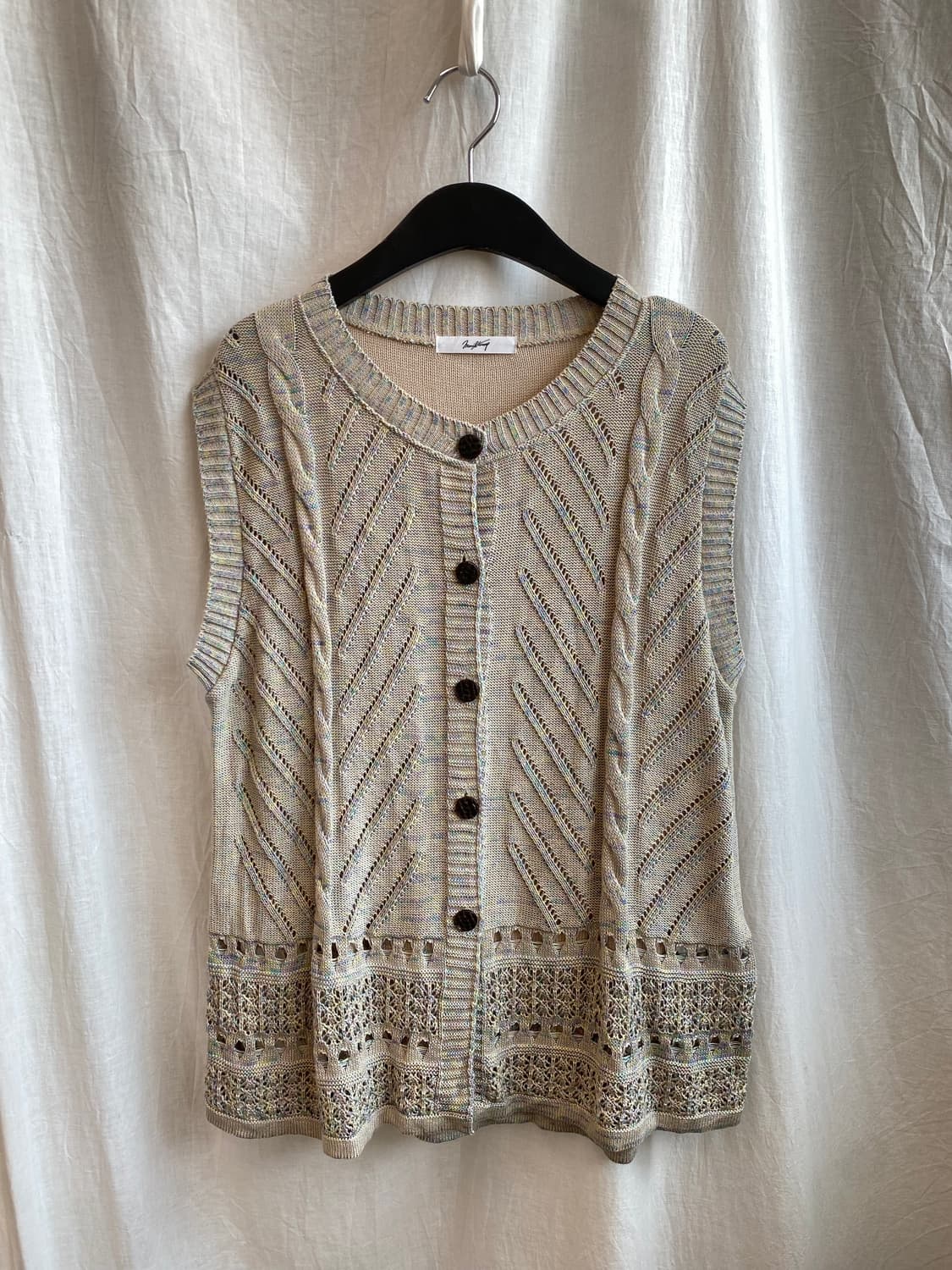 면혼방 베스트 니트가디건(L) 상품이미지2