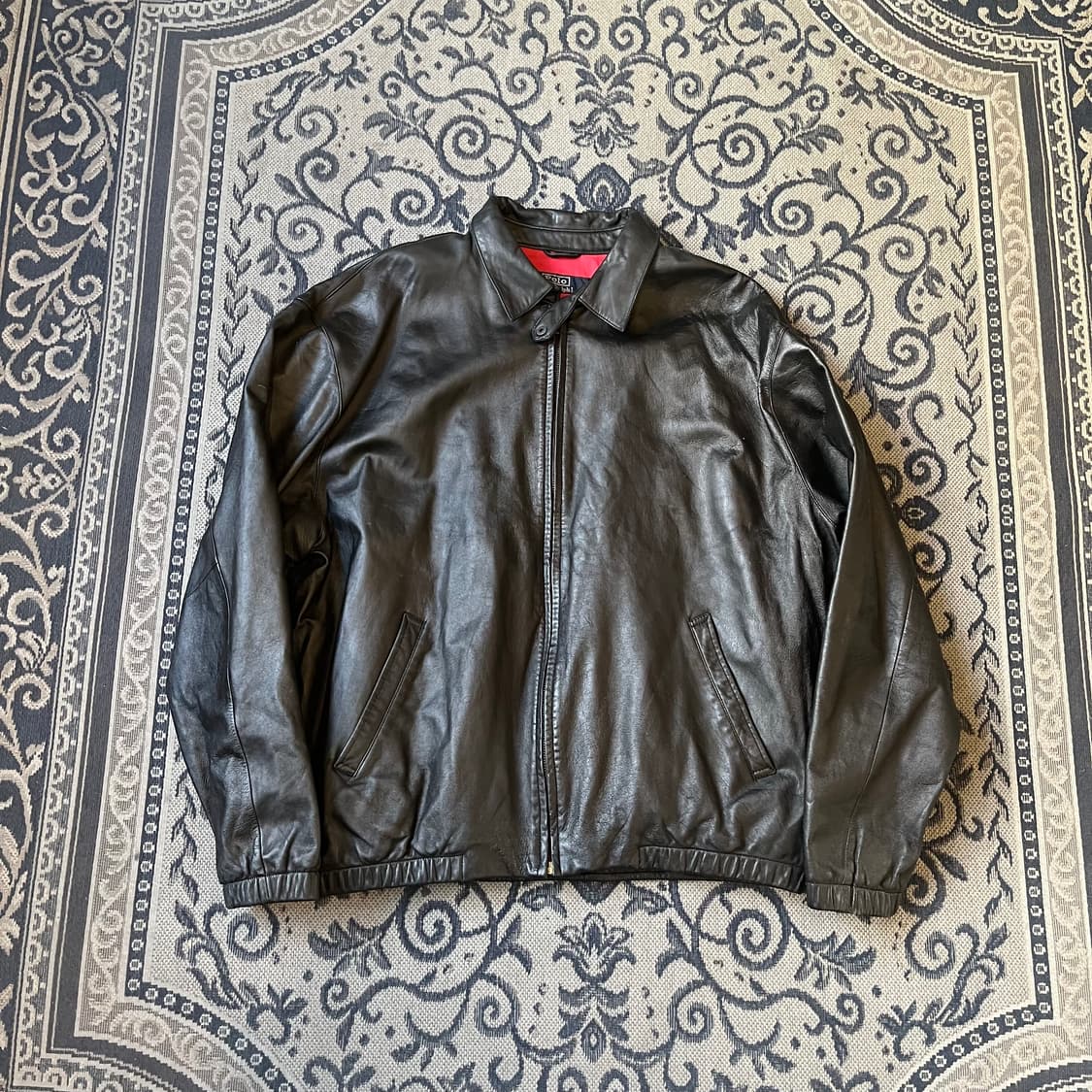 105 90s 폴로 램스킨 레더 자켓/W2527 상품이미지1